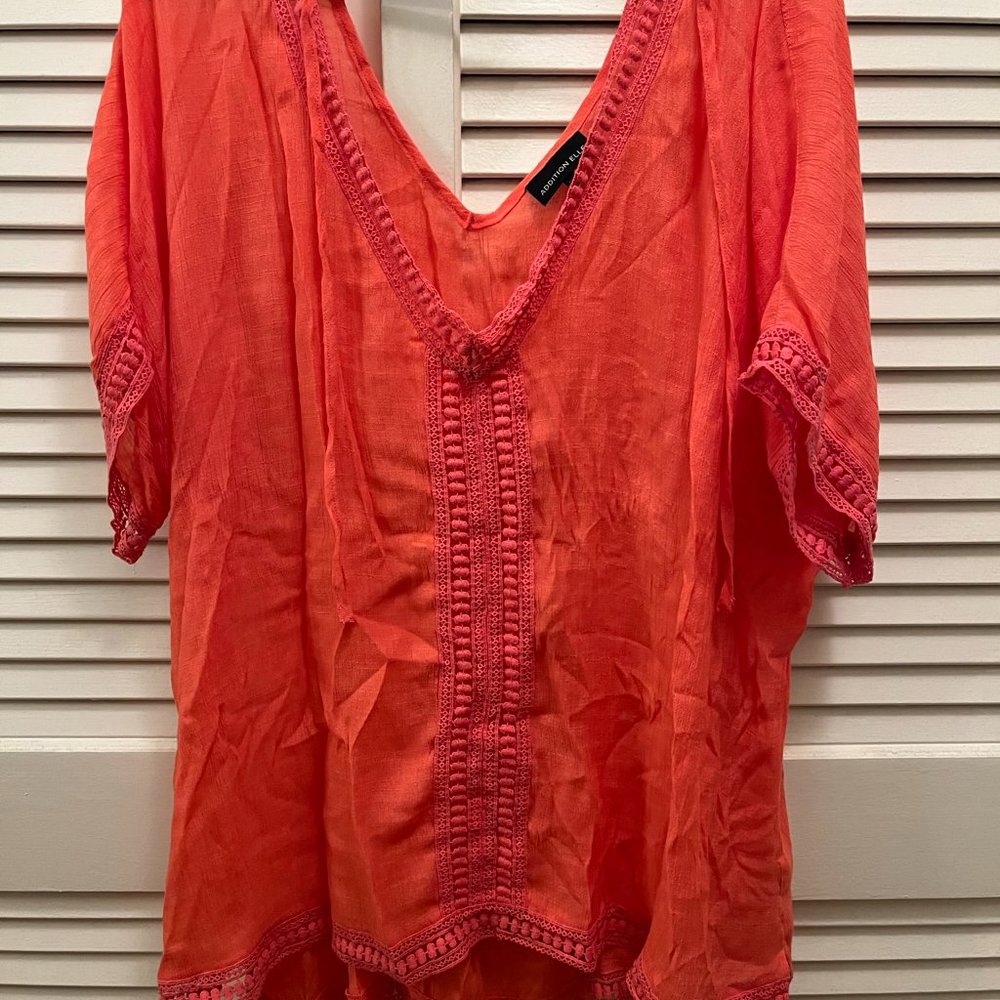 Coral Bohemian Top